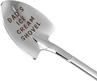 Dad Gifts - Gifts for dad from Daughter. Father Day Gifts for dad Ice Cream Spoon Scoop for Ice Cream Lovers, Father birthday Gifts Funny Engraved Stainless Steel Shovel