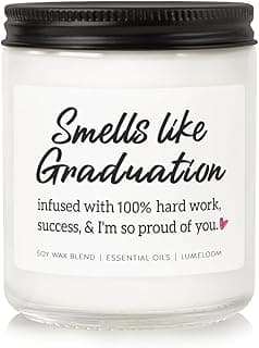 LUMELOOM Graduation Gifts for Her, Him, 9oz Aromatherapy Lavender Scented Soy Wax Candle, 2026 College, Master Degree, PhD, High School, Nurse Graduation Gifts, Funny Grad Candle for Women, Men
