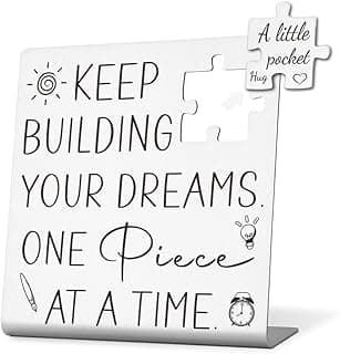 Graduation Gifts for College Students, College Graduation Gifts for College Students, Motivational Graduate Desk Decor, Stainless Steel Plaque with Inspirational Quotes,WLK81