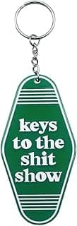 Msdove Keys to the Shit Show Keychain Funny Keychain Novelty Gag Gifts Hilarious Gift Idea White Elephant Gift for Mens Women Friends Birthday