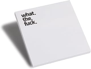 Funny Sticky Note What The F*ck Sticky Notepad, Oh, for Fuck's Sake Novelty Notepads, Funny Sassy Rude Desk Accessory Gifts for Friends, Co-Workers, Boss (What The Fuck)