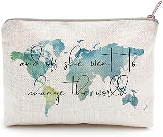 Graduation Gift For Her, Makeup Bag Gift, Graduation Gift, Daughter Gift, Sister Gift, World Map Bag, Roommate Gift