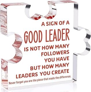 TuSuQing Thank You Gift for Good Leader Boss Supervisor Manager - Retirement Coworker Farewell Promotion Celebration Christmas Birthday - Office Irregular Acrylic Decor Table Signs
