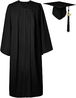 GraduatePro Matte Graduation Cap and Gown Class of 2026 Set Bulk with Tassel for High School & College 12 Colors