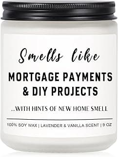 Funny House Warming Gifts New Home Housewarming Gifts New Home Gift Ideas for Women Men Couple First Apartment Essentials Homeowner Decor Closing Gift - Lavender Scented Candle 9 oz (Homes 2)