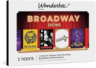 WONDERBOX – Experience Gift – Broadway Shows – 2 Tickets for The Broadway Show of Your Choice – Easy and Fast Booking Online - Unique Broadway Show Gift Idea - Find Broadway Musical Tickets