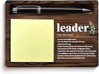 Leadership Gifts for Women Men, Appreciation Gifts for Leader Boss Mentor Manager, Leader Definition Sticky Note Holder Office Home Decor