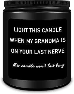 HOMSOLVER Grandpa Gifts, Grandpa Birthday Gift, Funny Grandfather Fathers Day Anniversary Retirement Gifts from Grandkids - Sandalwood Candle