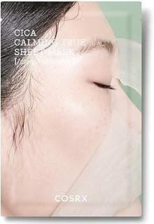 COSRX Cica Calming True Sheet Mask, 21ml/0.71 fl.oz, Centella Face Mask with Centella Asiatica, Lightweight Finish, Parabens Free, Korean Skin Care