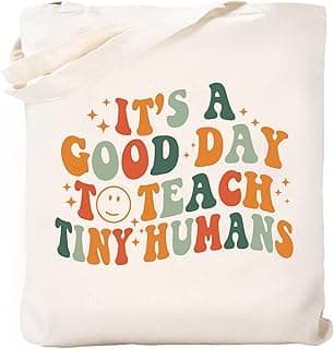 Kimoli Teacher Appreciation Gifts School Canvas Tote Bags Aesthetic Travel Beach Bag Summer Reusable Grocery Shopping Bag