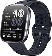 Amazfit Bip 6 Smart Watch 46mm, 14 Day Battery, 1.97" AMOLED Display, GPS & Free Maps, AI, Bluetooth Call & Text, Health, Fitness & Sleep Tracker, 140+ Workout Modes, 5 ATM Water-Resistance, Black
