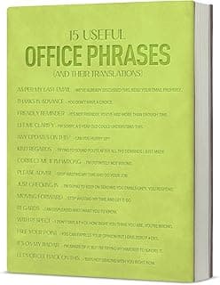 Funny Office Notebook Useful Office Phrases Journal Humorous Sarcastic Gift for Women Men Coworker Colleague-Green