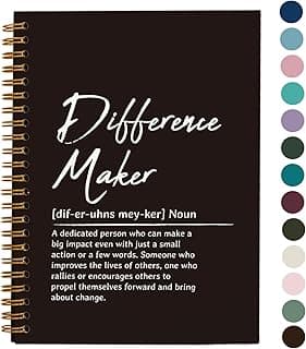 Difference Maker Gift Notebook Journal, Cool Gifts for Bosses Coworkers, Boss Gifts, Thank You Gifts for Women Men Employee Teacher, Appreciation Gifts for Boss Leader Mentor Manager Coach(5.5'' X 8.3'')