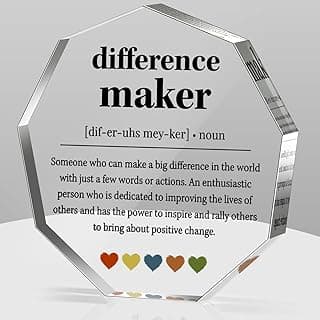 Difference Maker Gifts Thank You Gifts for Leader Boss Best Mom Mentor Coach Boss Manager Coworker Teacher Appreciation Quote Difference Maker Home Office Gift Desk Decor Signs Plaques