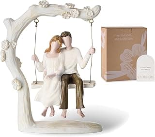 Storieme Anniversary Couple Gifts Figurine - Romantic in Love Statue Engagement Wedding Valentines Day Birthday Gift for Her Girlfriend Wife Parents