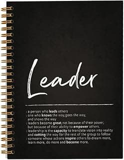 Tizzer Leader Definition Journal Best Boss Gifts for Men, Meeting Notebook Mens Journal for Writing, Employee Appreciation Leadership Thank You Gifts for Boss Men Females Social Worker Manager Birthday Going Away