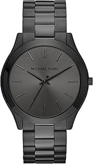 Michael Kors MK9122 - Slim Runway Three-Hand Beige Gold-Tone Stainless Steel Watch
