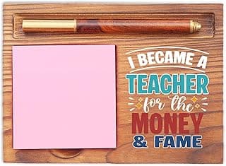 Funny Teacher Appreciation Sticky Note Holder for Classroom or Office Desk, Thank You Gift for Teachers with Playful Humor, Daily Desk Reminder EDP247