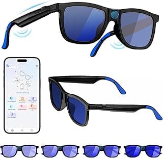 2026 Smart Audio Glasses with Electrochromic Lenses, Adjustable Tint Sunglasses for Driving,Travel,Daily Use,Open Ear Bluetooth 5.4, AI Translation, Premium Tech Gadget Gift for Men Women