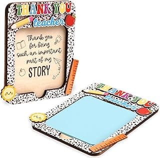 Sticky Note Holder for Desk, Teacher Appreciation Gifts, 3x3 Inch Self-Stick Notes, Wooden Sticky Notes Holder for Teachers, Thank You Teacher Appreciation Gift for Women (Black Leopard)