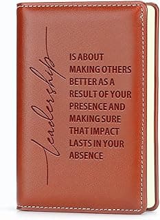 JOHSBYD Assistant Principal Gifts Leather Notebook Journal Boss & Leader Appreciation Gift Thank You Gift for Mentor, Supervisor, PM, Retirement Gifts Leadership Journal Notebook (Leadership)