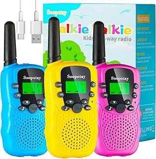Rechargeable Walkie Talkies for Kids, Walkie Talkie Toys for Girls Boys, Outdoor Toys/Outside Games for Kids Age 4-8-12, Birthday Gifts for 4 5 6 7 8 9 10 Year Old Kids Girl Boys