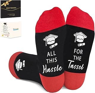 Juesly Graduation Gift for Her and Him - Socks Class of 2026 College 8th Grade High School Masters Degree Graduation Decorations Gift, Congrats Grad Gifts