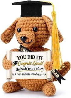 Graduation Gifts Grad for Her Him Dog Plush Stuffed Animal, Kindergarten Preschool Prek Middle High School College 5th 6th 8th Grade Graduation Gifts for Graduates, 2026 Grad Decorations Favors Decor