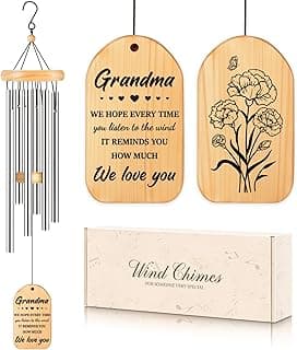 Gifts for Grandma, Grandma Birthday Gifts, Grandma Wind Chimes, Best Christmas Mothers Day Thanksgiving Present for Grandmother, Nana, Granny
