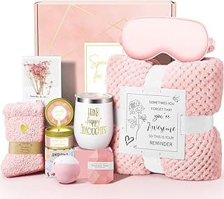Happy Birthday Gifts for Women Mom Her Friend Sister Wife Grandma, Self Care Gift Get Well Relaxing Spa Gift Basket Set