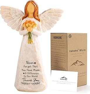 Kohehe Thank You Gifts for Women,Teacher Appreciation Gifts,5.5'' Handmade Angel Figurine Employee Appreciation Gift,Thank You Gift for Coworker Teacher Nurse Boss Employee Lady
