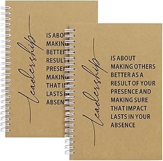 JOHSBYD Leadership Gifts Leader Hardcover 100 Pages Spiral Notebook 2 Pcs,Boss Appreciation Gift Retirement Journal,Thank You Gifts for Boss Leaders Supervisor Mentor Manager (Leadership is about)