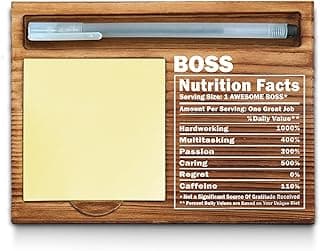 Boss Appreciation Gifts, Boss Sticky Note Holder, Boss Office Decor, Boss Desk Organization, Boss Desk Self-Stick Note Pad Holders WPP40
