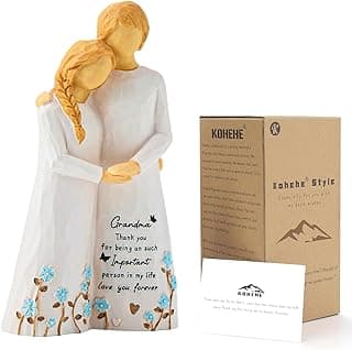 Kohehe Grandma Gifts, Meaningful Grandma Birthday Gifts, 5.5”Handmade Resin Figurine, Unique Grandmother Gift Ideas for Birthday, Christmas, Mothers Day