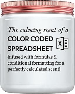 Funny Gift for Coworker Accountant, Data Analyst, Marketing Specialist - Humor Excel Spreadsheet Gift for Colleague, White Elephant Goodbye Present for Boss Friend Lavender Candle