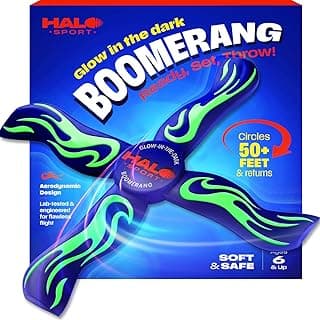 Halo Sport Boomerang for Kids & Adults - 8 9 10 11 12 Year Old Boy Gifts - Sports and Outdoor Toys for Kids 8-12 - Boys Birthday Gifts Ages 8-10 - Outside Fun Toy - Glow-in-the-Dark