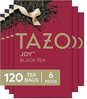 TAZO Joy Limited Edition Seasonal Blend of Black, Oolong & Green Tea with Hints of Peach, 120 Total Bags (20ct - Pack of 6)