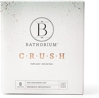Bathorium Crush 8-Pack Signature Discovery Set, Luxury Bath Soaks, Dead Sea Salt, Epsom Salt, pH Balanced for Women, Gift Set, Each Soak is 4 oz