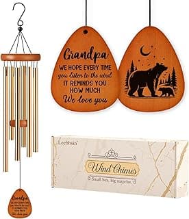 Gifts for Grandpa, Grandpa Wind Chimes, Father's Day Best Gift for Grandpa, Birthday Gift for Grandfather from Granddaughter, Grandson, Grandpa Gifts Ideas for Father's Day Christmas