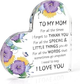 Aridantrp Mothers Day Gift for Mom from Daughter Son, Birthday Gift for Mom, Mothers Day Gift Ideas Acrylic Desk Decor Thanksgiving Birthday Valentines Gifts for Mom Presents for Mom