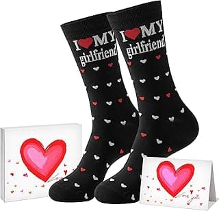 Funny scoks for husband Boyfriend with Greeting Card & Gifts Box,Anniversary Birthday Wedding Gifts for Him