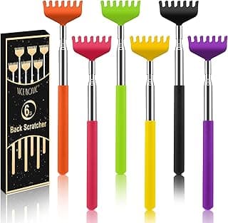 NICEMOVIC 6 Pack Back Scratcher, Mothers Fathers Day Dad Gifts, Stocking Stuffers for Women Men Teens, Easter Basket Stuffers for Teens, Prizes for Adults, Birthday Gag Bulk Gift for Mom Dad Adults
