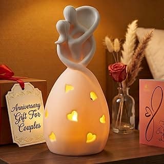 Infinity Love Candle Holder Statue with Flickering LED Candle for Couples, Wife, Husband, Him or Her, Bridal Shower, Engagement, Parents, Registry
