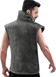 RENPHO King Size Heating Pad for Back, Fathers Day Dad Gifts for Husband & Birthday Gifts for Men, FSA Eligible, 24"x37" XL Large Weighted Electric Heat Pad for Neck and Shoulder, ETL Certified, Gray
