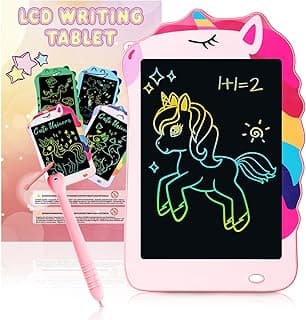 Unicorn Toys LCD Writing Tablet for Girls Kids, Colorful Toddler Toys Drawing Board, Educational Kid Toy Doodle Pad Toys for 3 4 5 6-12 Years Old Girls Boys Birthday Party Christmas Gift, 8.5 Inch