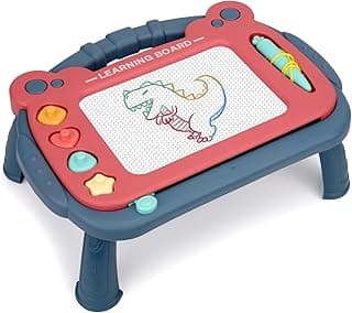 HCFJEH Magnetic Drawing Board for Toddlers 3, Color Erasable Doodle Writing Pad, Learning Painting Sketch Pad, Best Birthday Easter Christmas Halloween Kids Toy Gifts for Boys and Girls(Blue)
