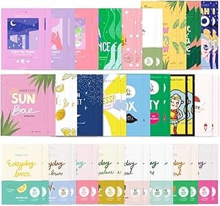 FACETORY K Beauty Face Mask Skin Care 50 COLLECTION Sheet Mask Set | Natural Premium Korean Face Mask For All Skin Types - No Sulfates No Parabens (50 pc)