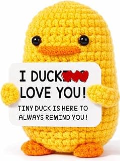 MBL Gifts for Girlfriend Boyfriend Anniversary - Mothers Mother's Day Birthday Gifts for Wife Fiance Couple Women Husband Her Him Graduation Wedding Engagement, Funny Romantic Crochet Duck Love You