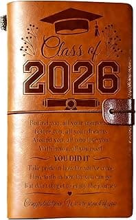 Class of 2026 Graduation Gifts Leather Journal, 2026 Graduation Gift for Her Him 140 Page Refillable Journal Presents, High School College Grad Gifts Ideas for Women Men Graduates