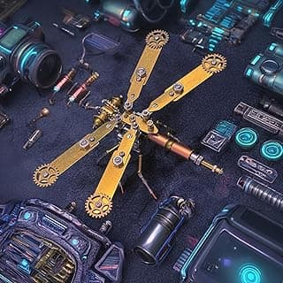 Lovewenying Making kit Metal Insect Bug Mechanical Sculpture Dragonfly Hobby Kits for Men Arts and Crafts Cool Things for Men Gifts for Birthday Ideas (Mechanical Dragonfly C)